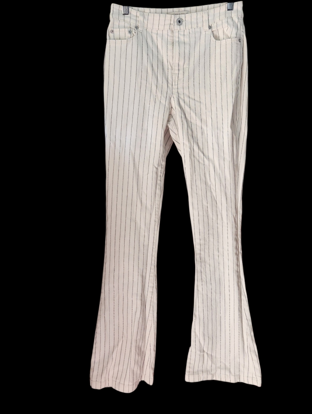 Chelsea & Violet White Pants with Black Pinstripes Sz.25